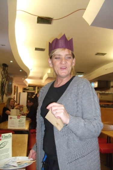 DaVincis Waitress Inksters Christmas Hat