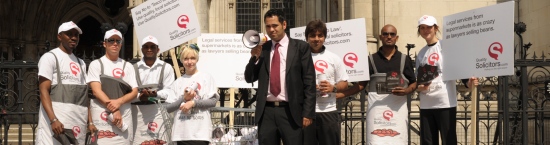 Quality Solicitors Organisation protest against 'Tesco Law'